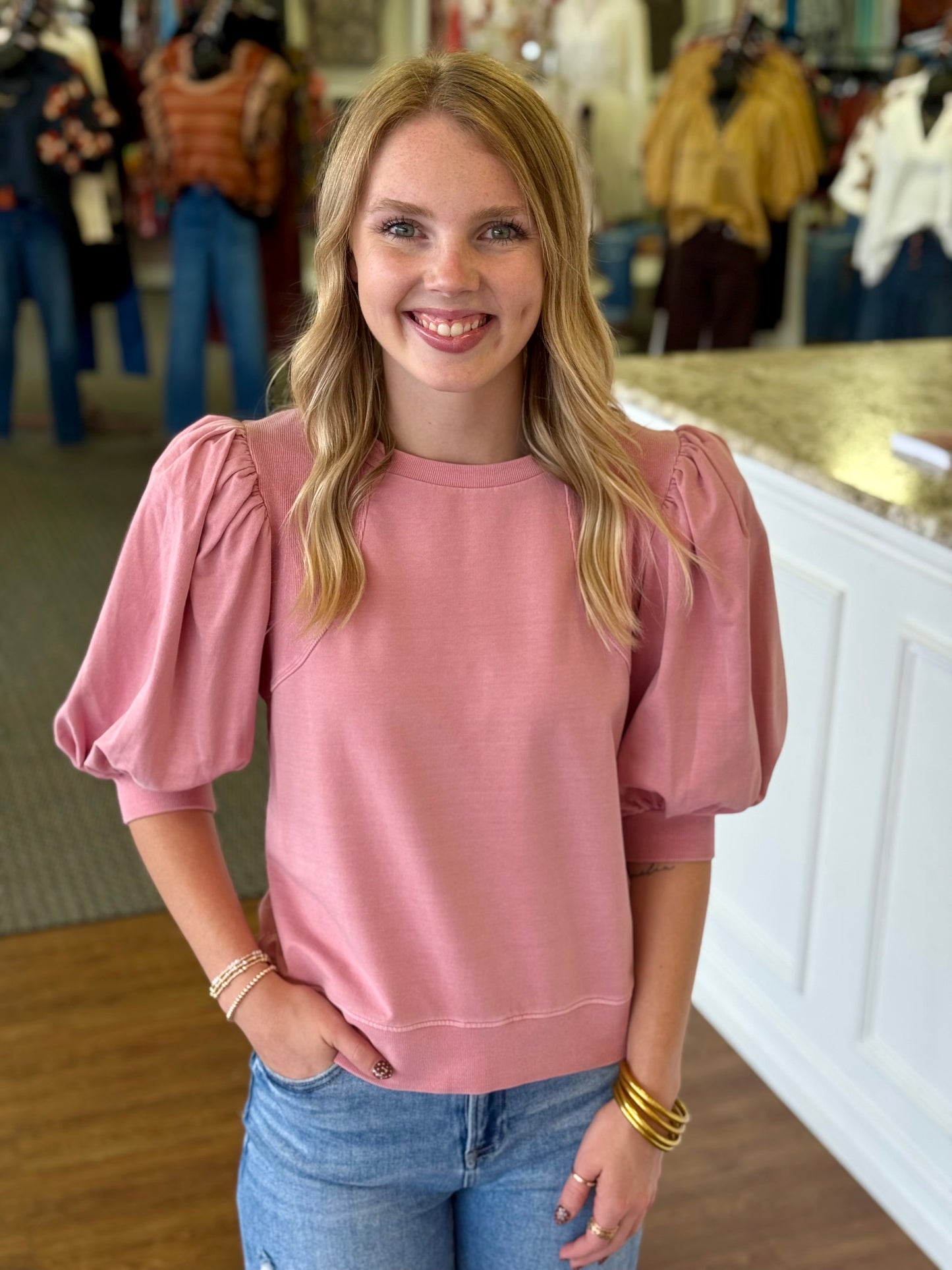 Melina Misty Mauve Top