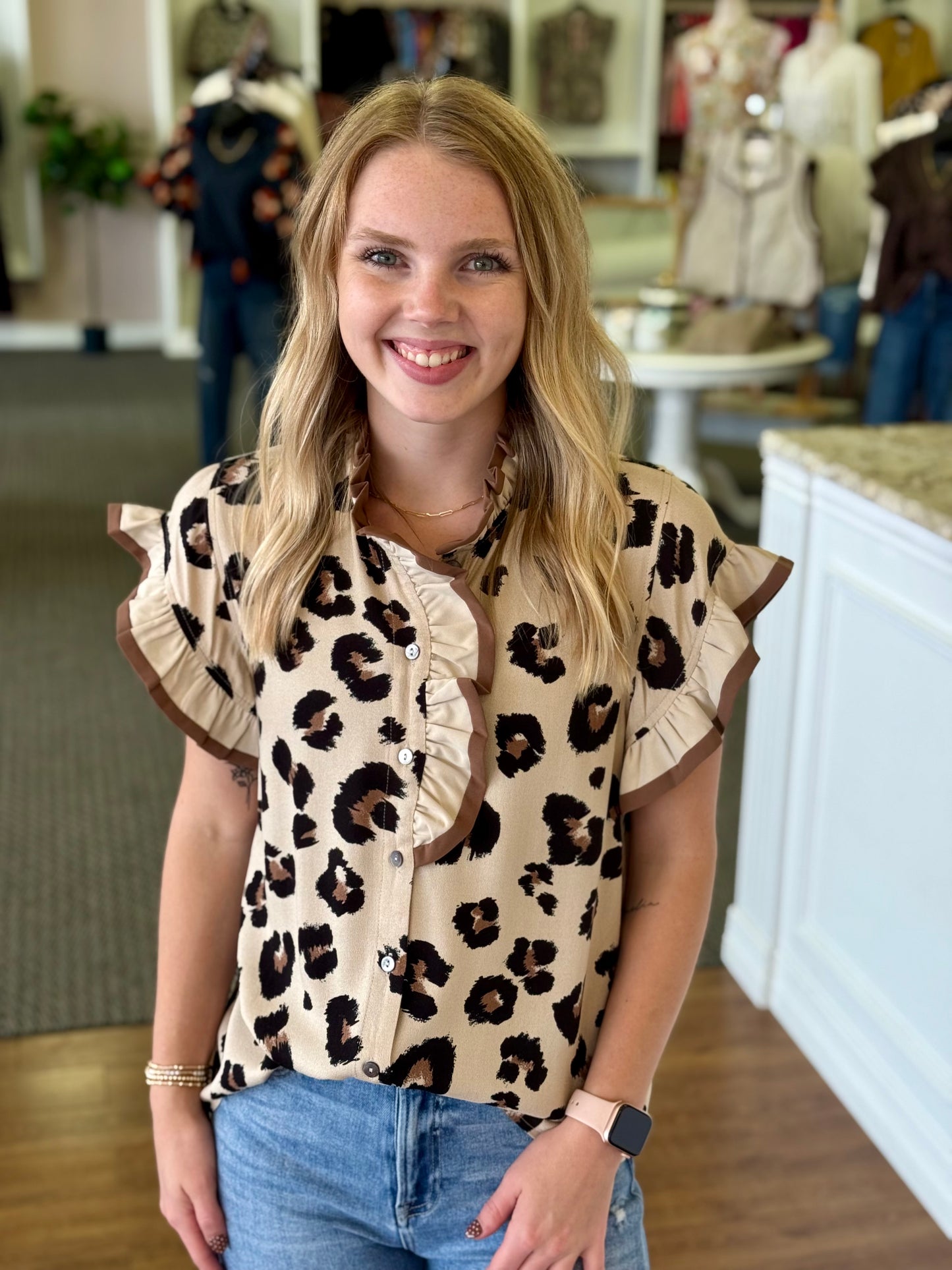 Dani Leopard Top