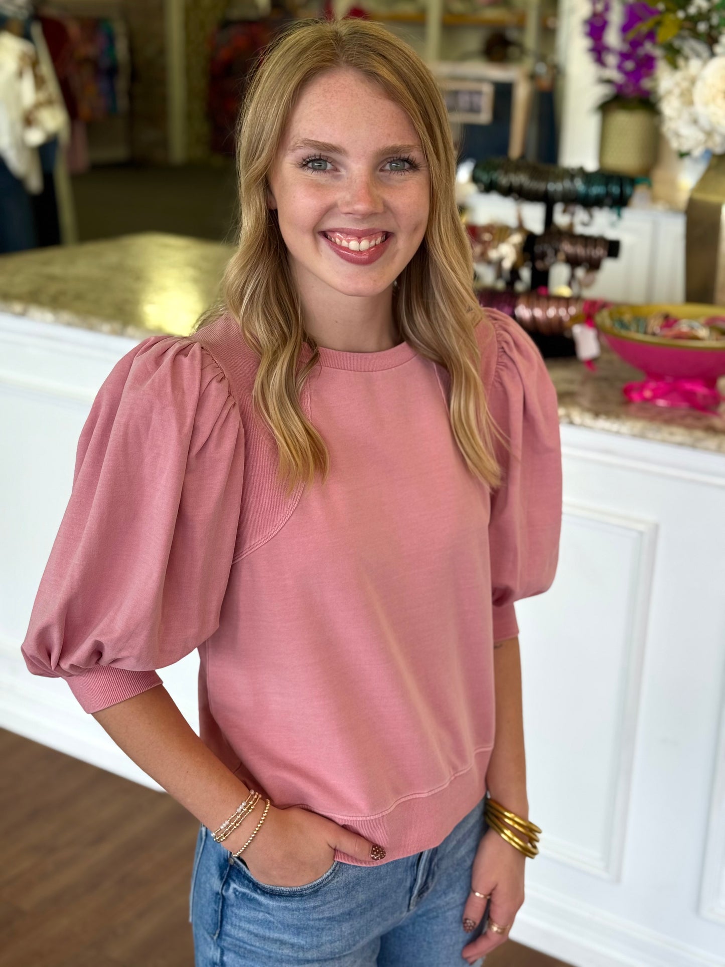 Melina Misty Mauve Top