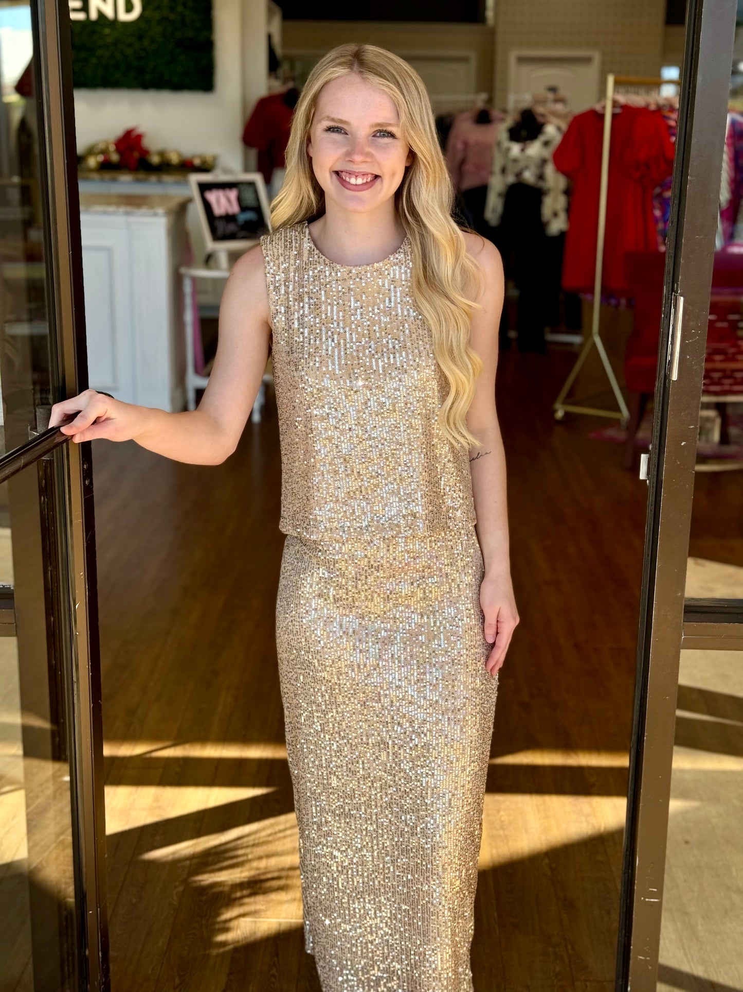 Saturn Sequin Midi Skirt