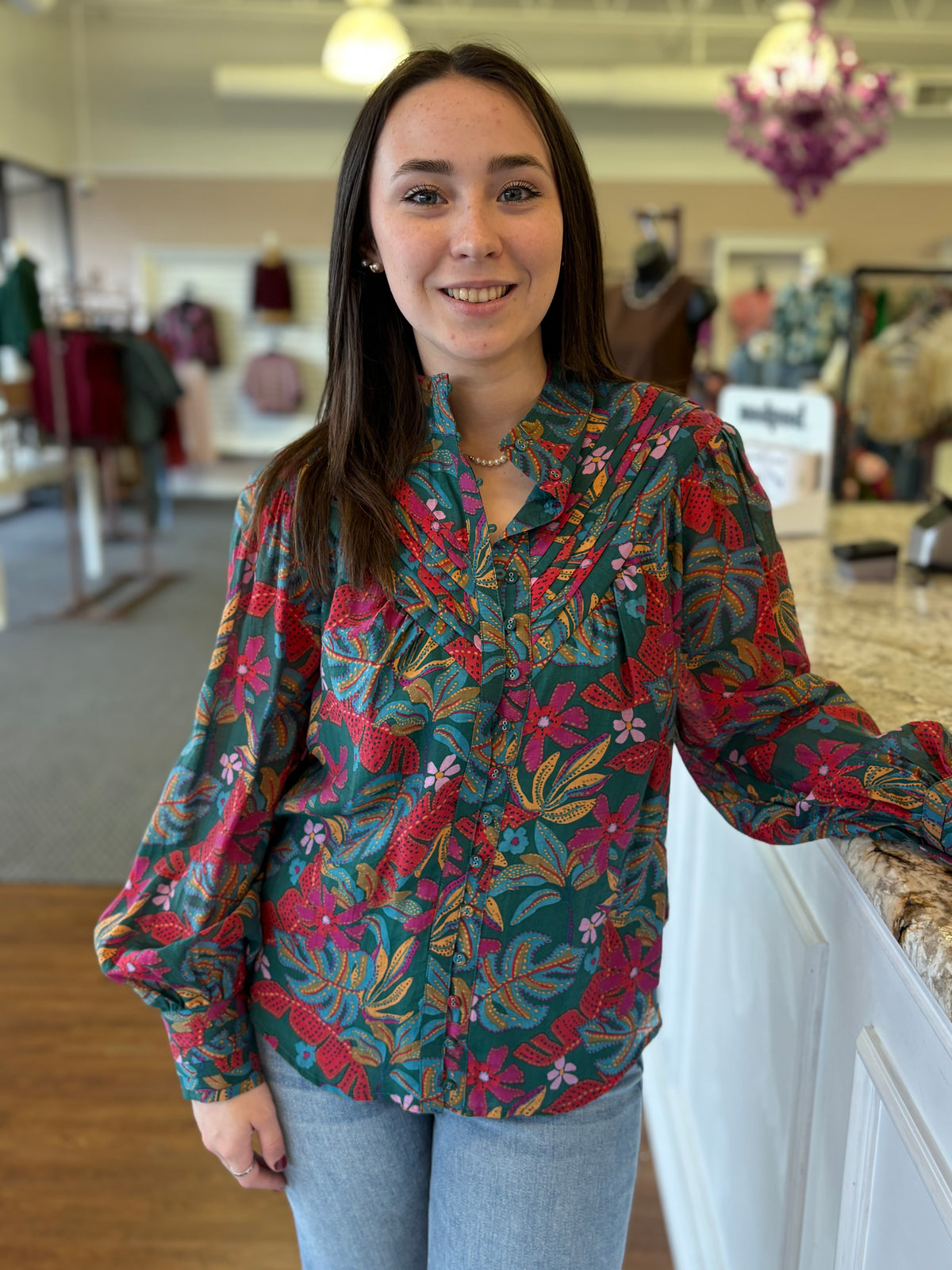 Elodie Floral Print Top