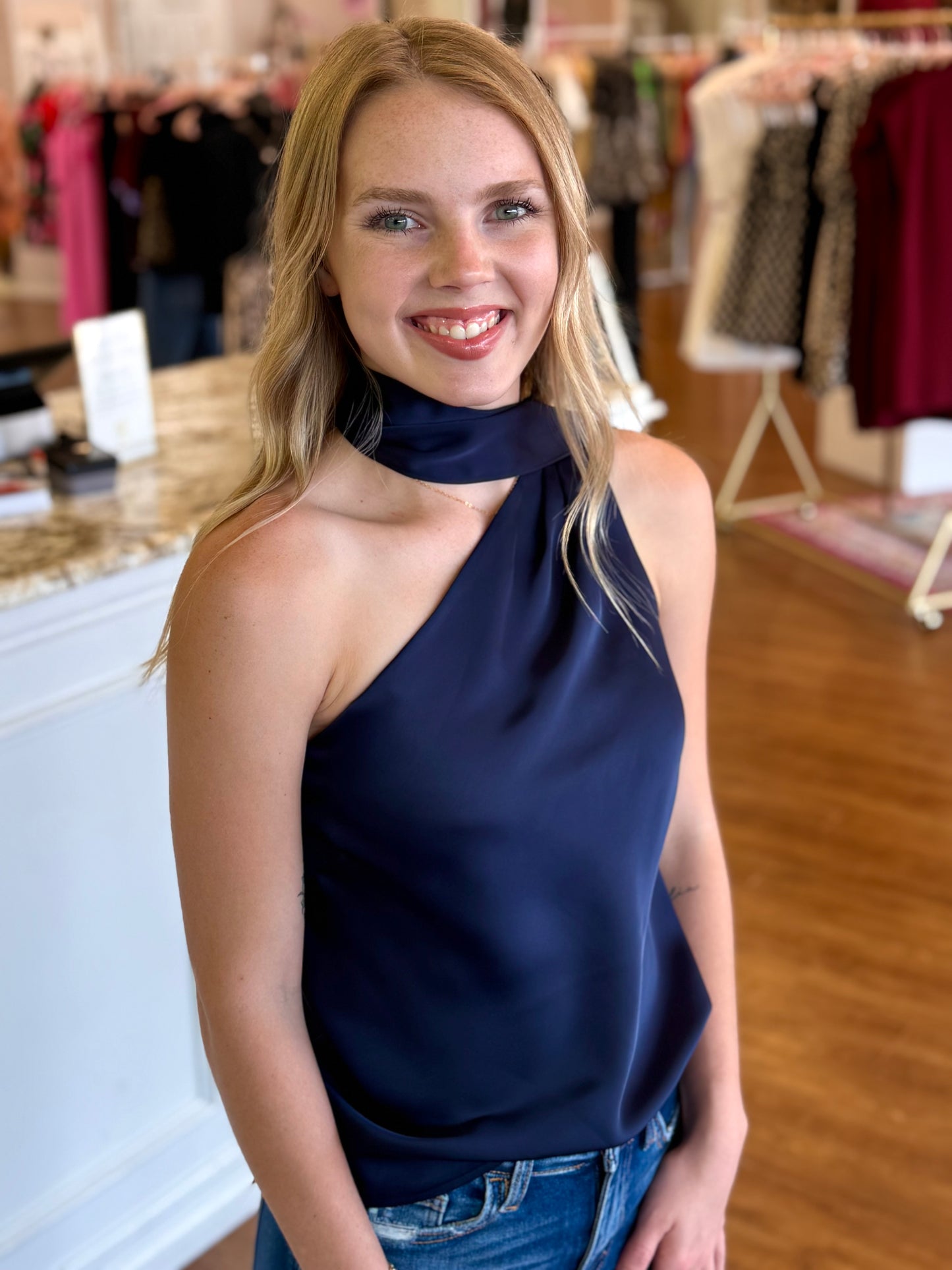 Susan Tie Neck Top