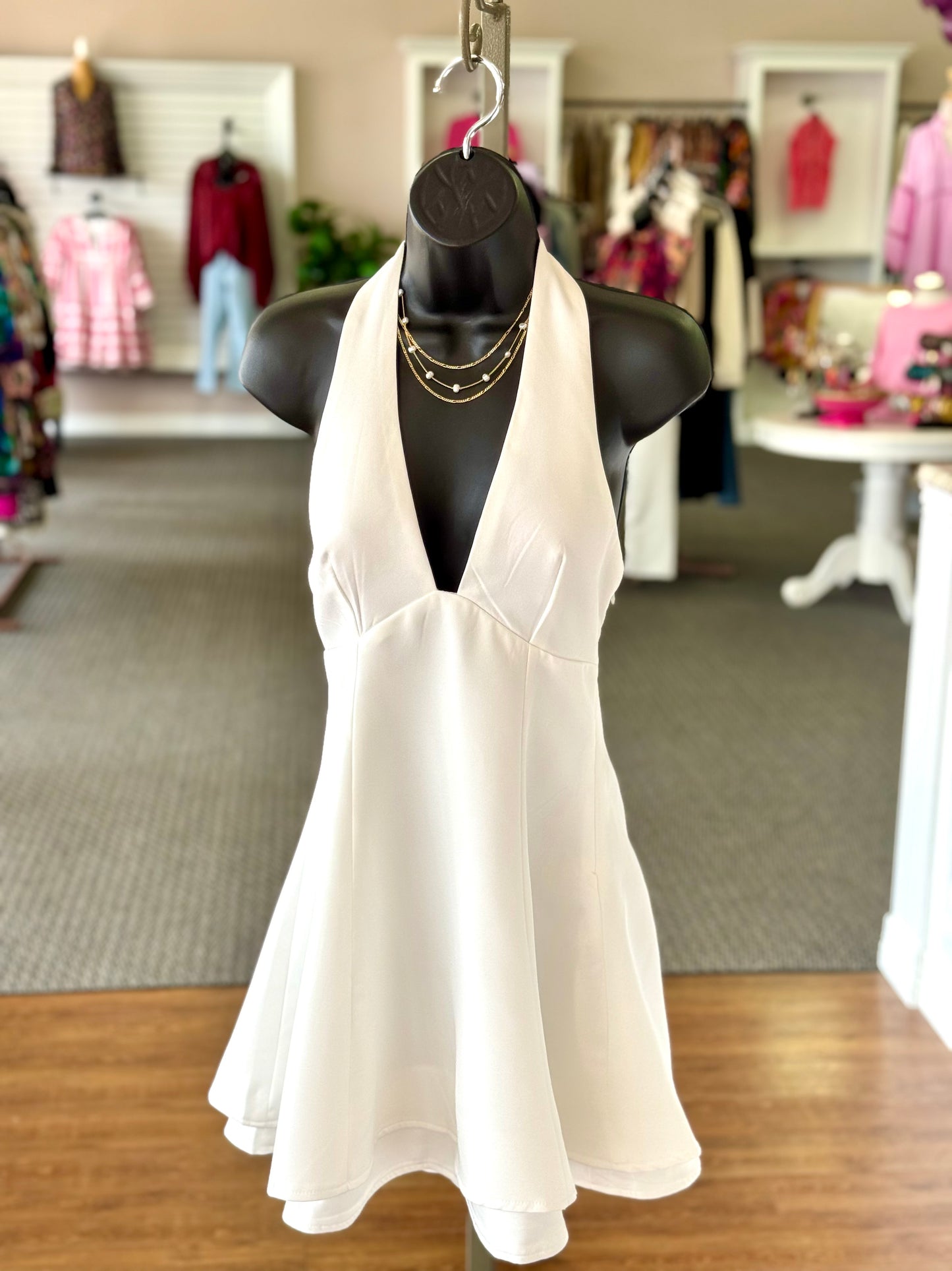 Marilyn Monroe Halter Mini Dress | Classic White Halter Dress Large Marilyn Monroe Halter Mini Dress | Classic White Halter Dress Large