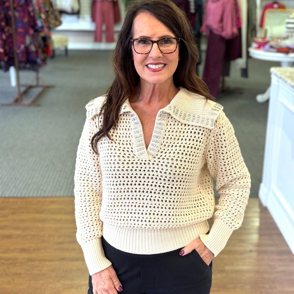 Emeline Vintage Cream Sweater