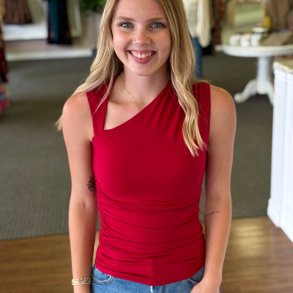 Adriana Scarlet Top