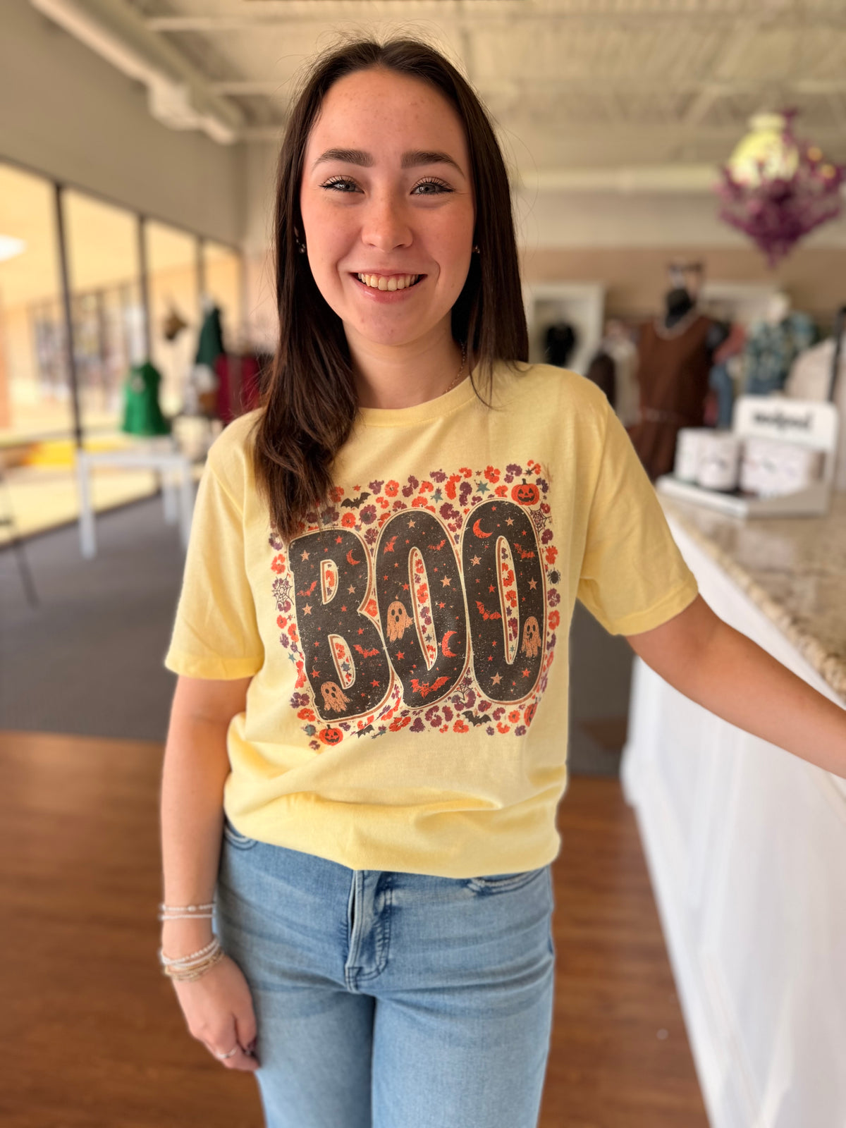 Boo Crew Halloween Graphic Tee – Butter Yellow