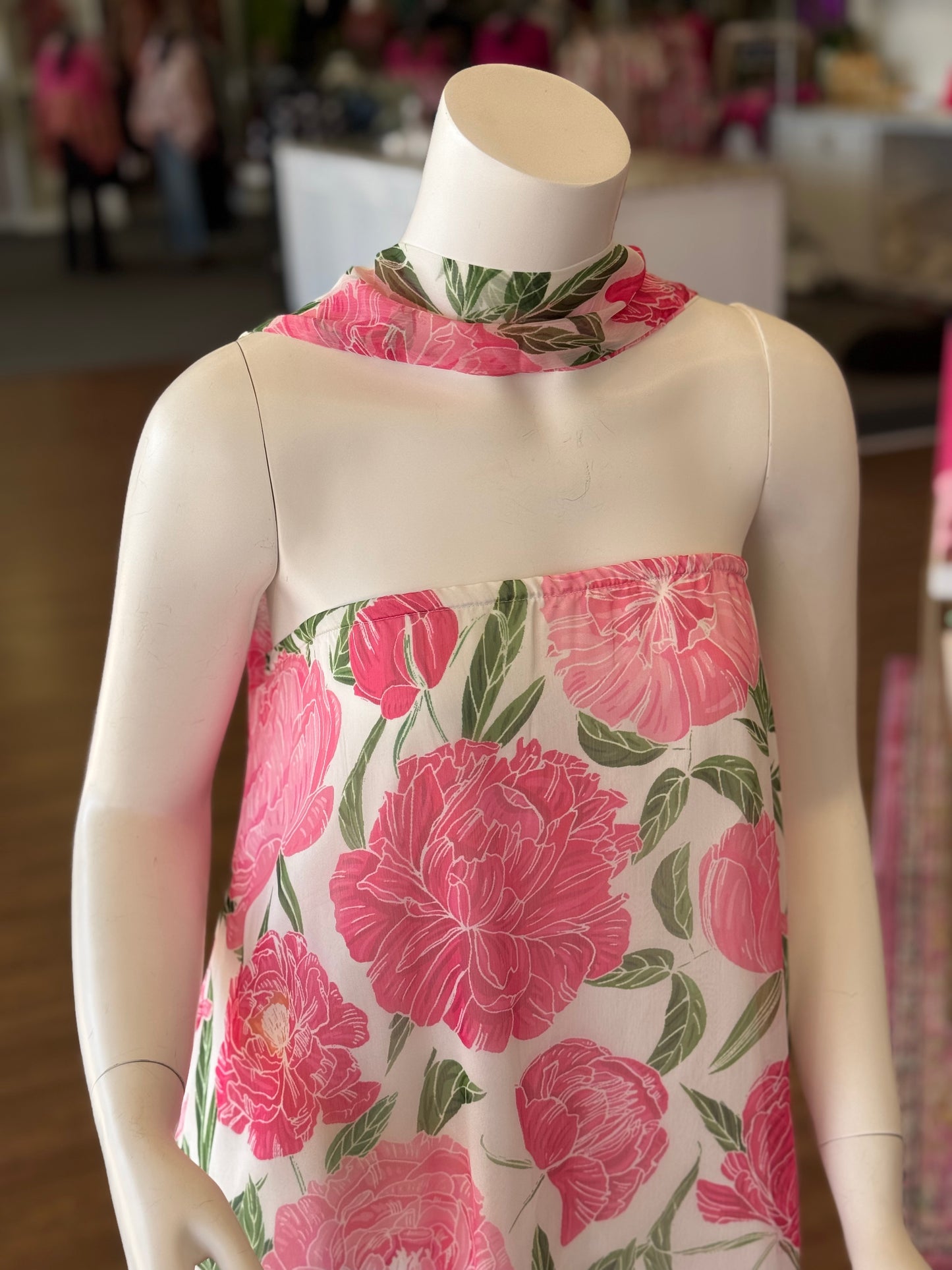 Blush Bloom Halter Maxi Dress