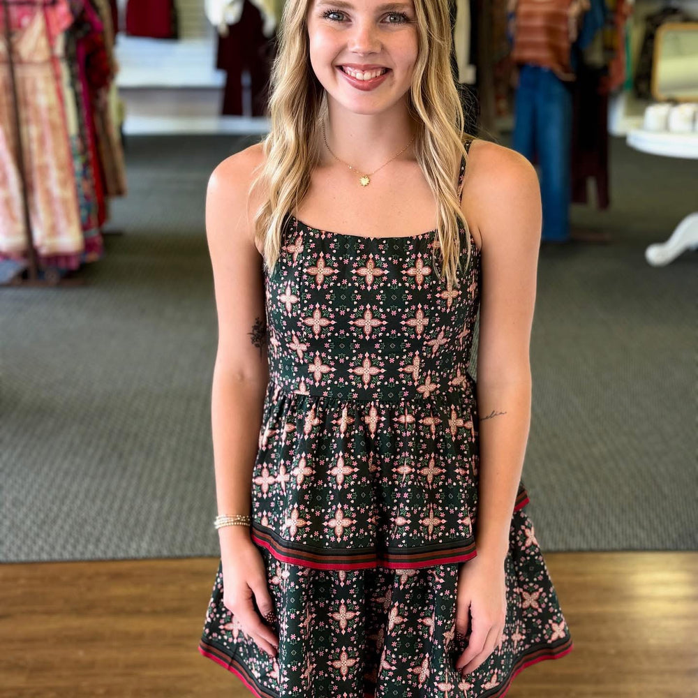 Rina Floral Tile Dress