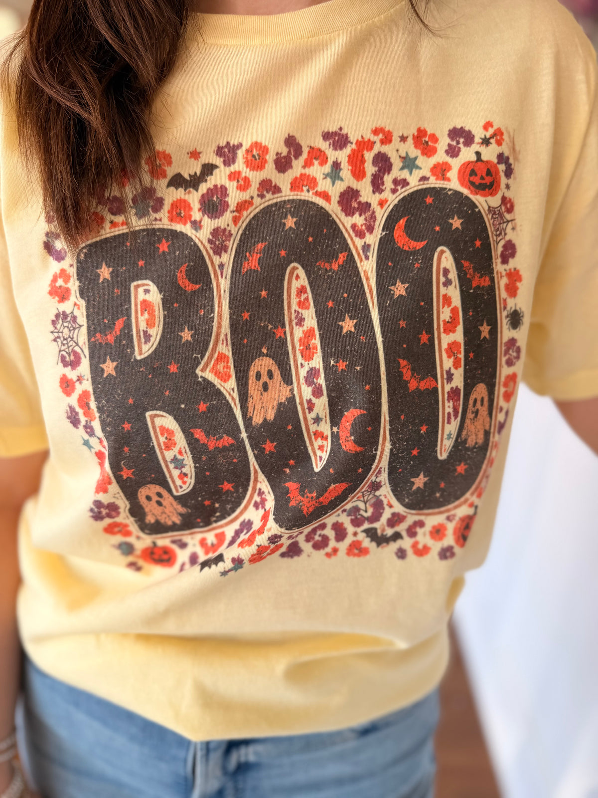 Boo Crew Halloween Graphic Tee – Butter Yellow