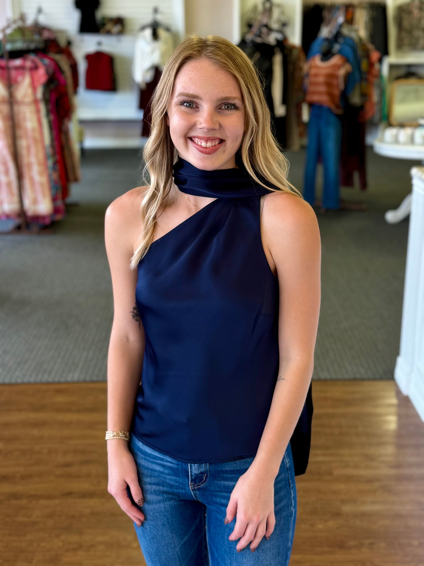 Susan Tie Neck Top