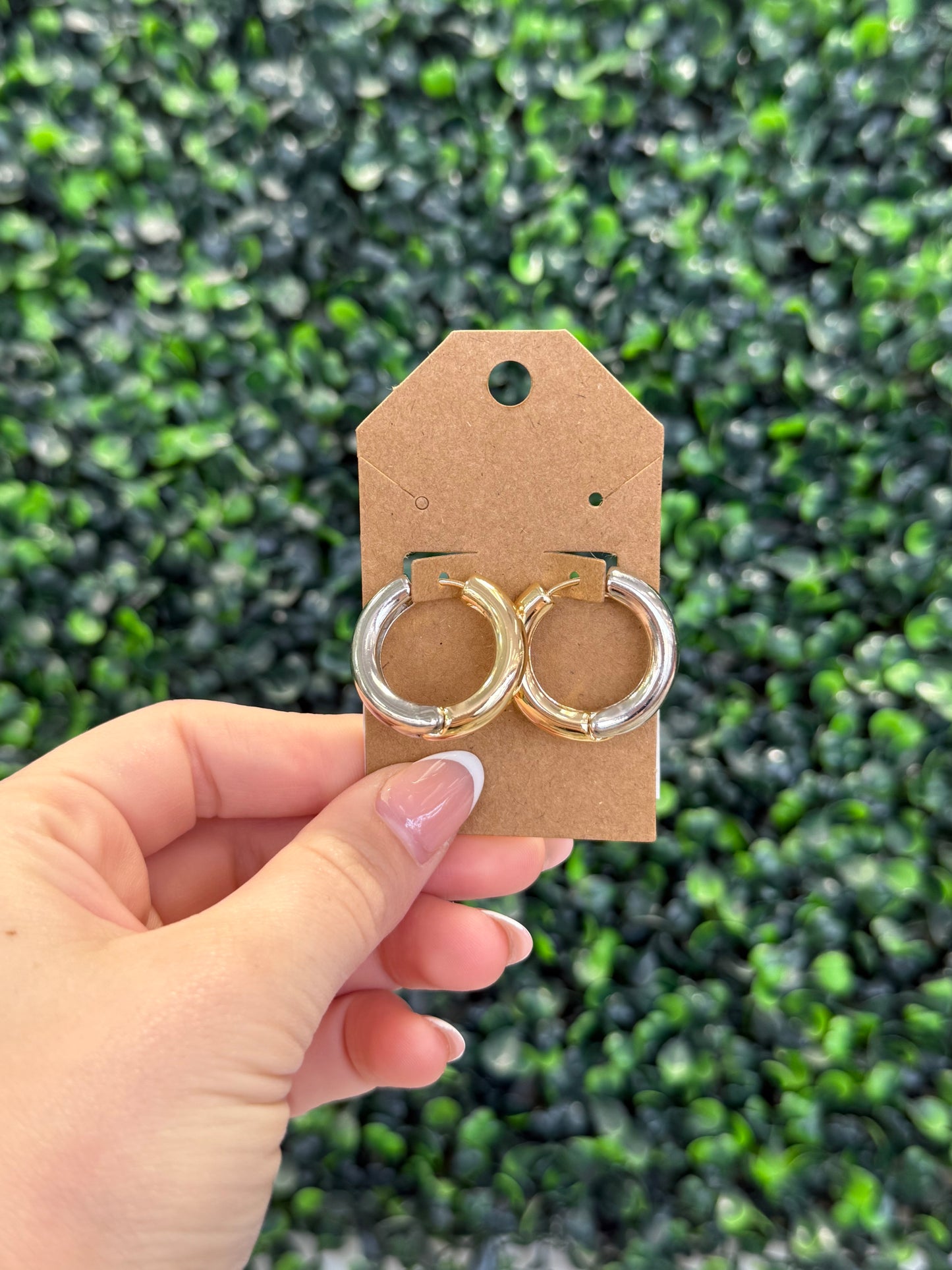 Mixed Metal Hoops