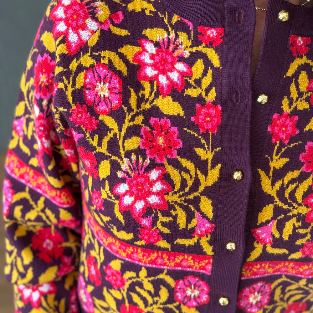Meredith Cardigan-Golden Floral