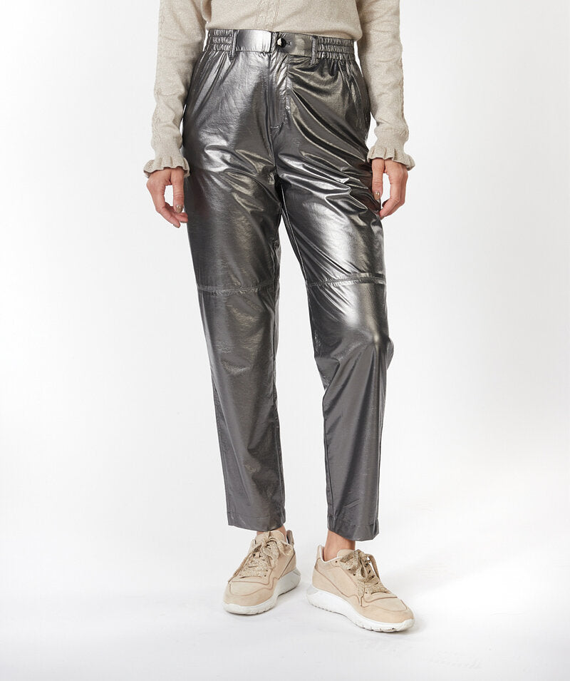 Kendra Metallic Silver Pants