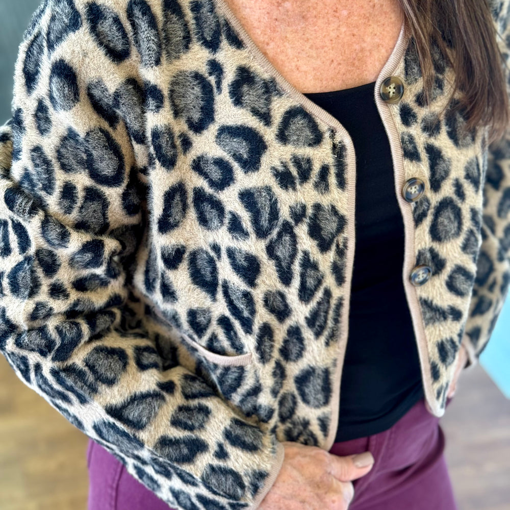 Begonia Leopard Cardigan