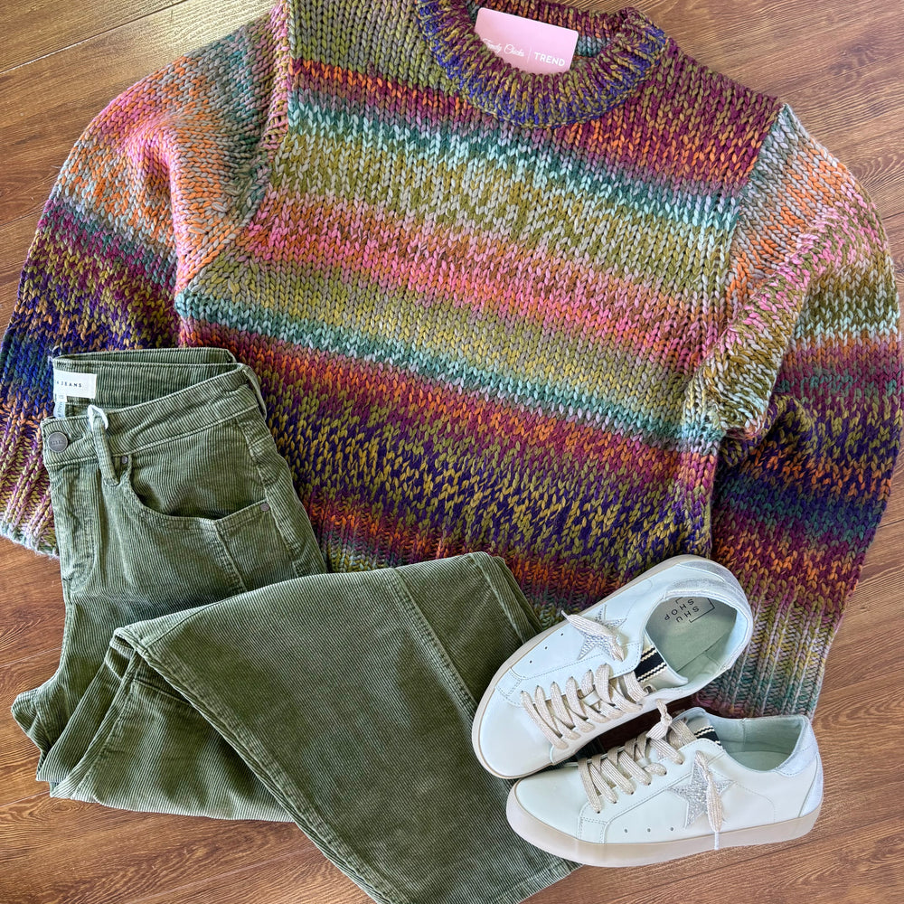 Olive Corduroy Barrel Pants