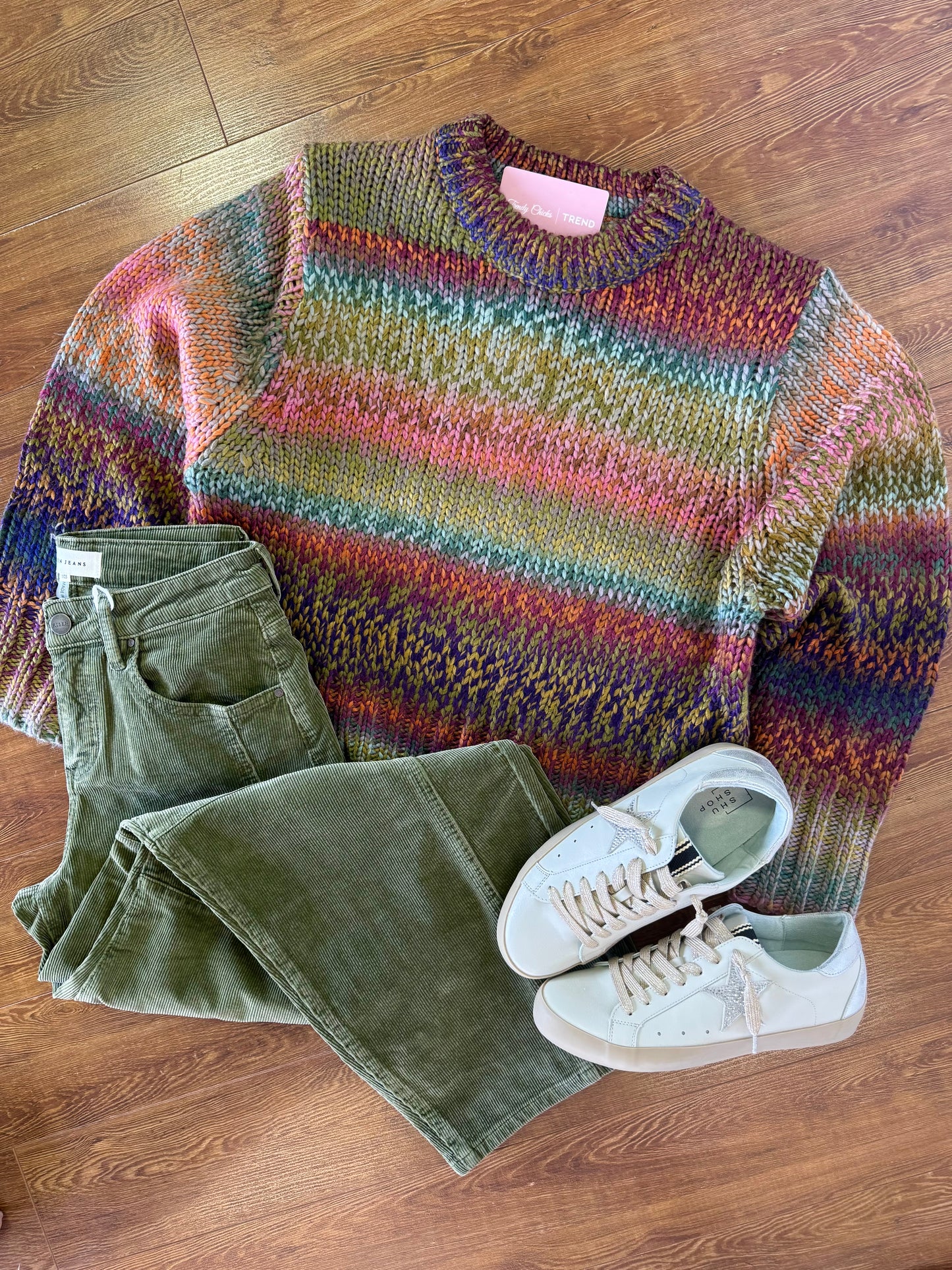 Olive Corduroy Barrel Pants