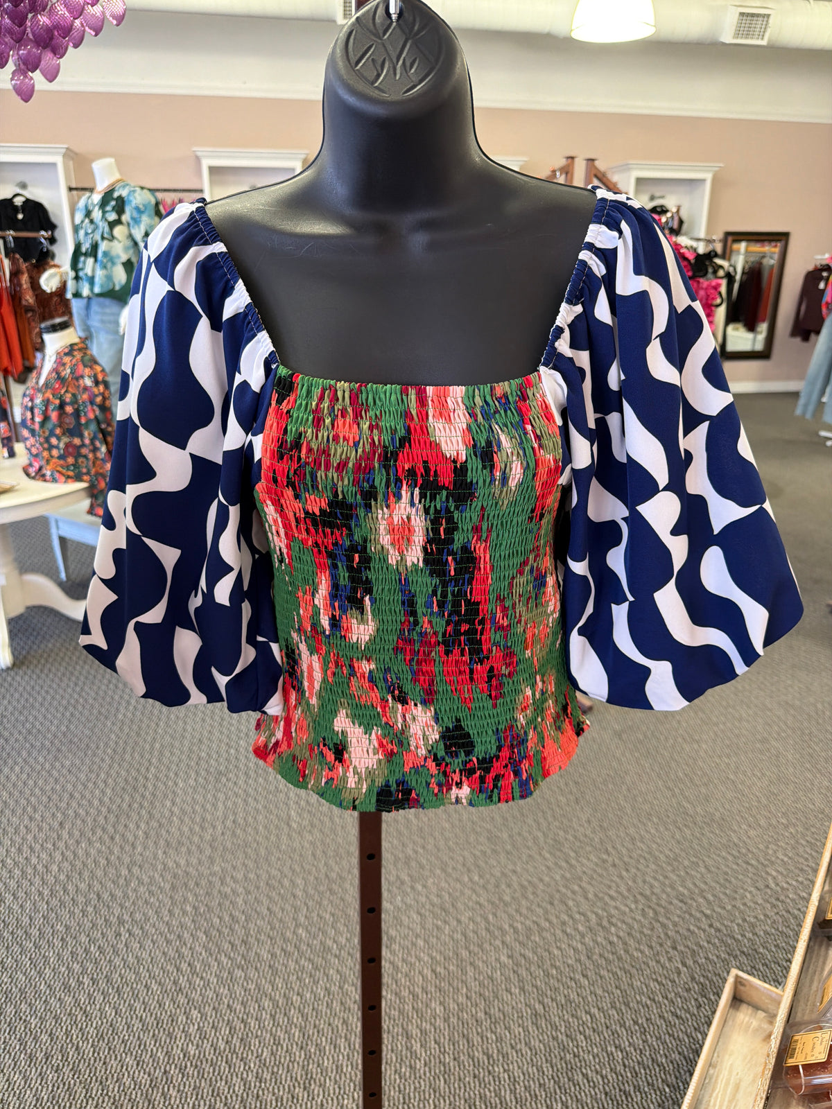 The Marlowe Mixed Print Top