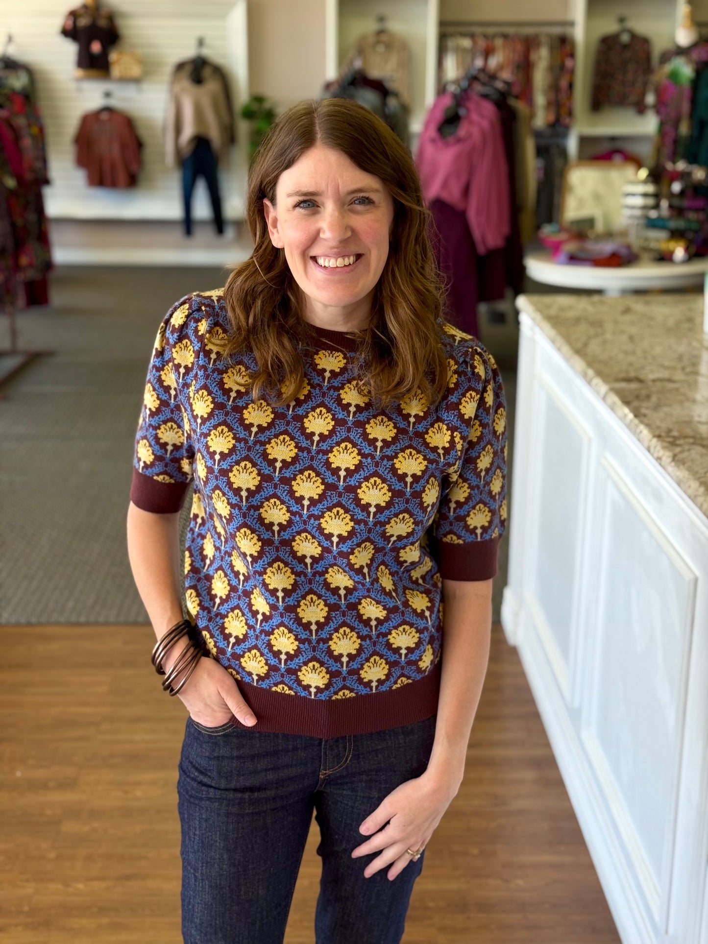 Golden Bloom Sweater