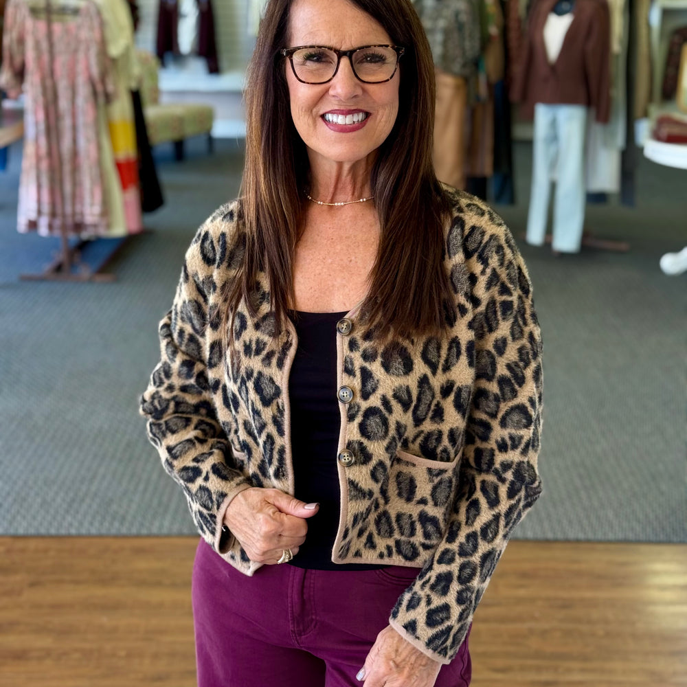 Begonia Leopard Cardigan
