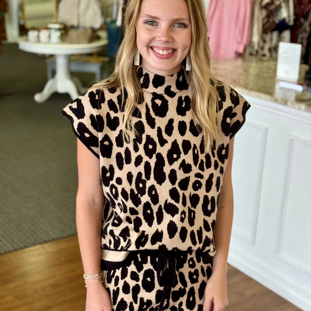Linda Leopard Top