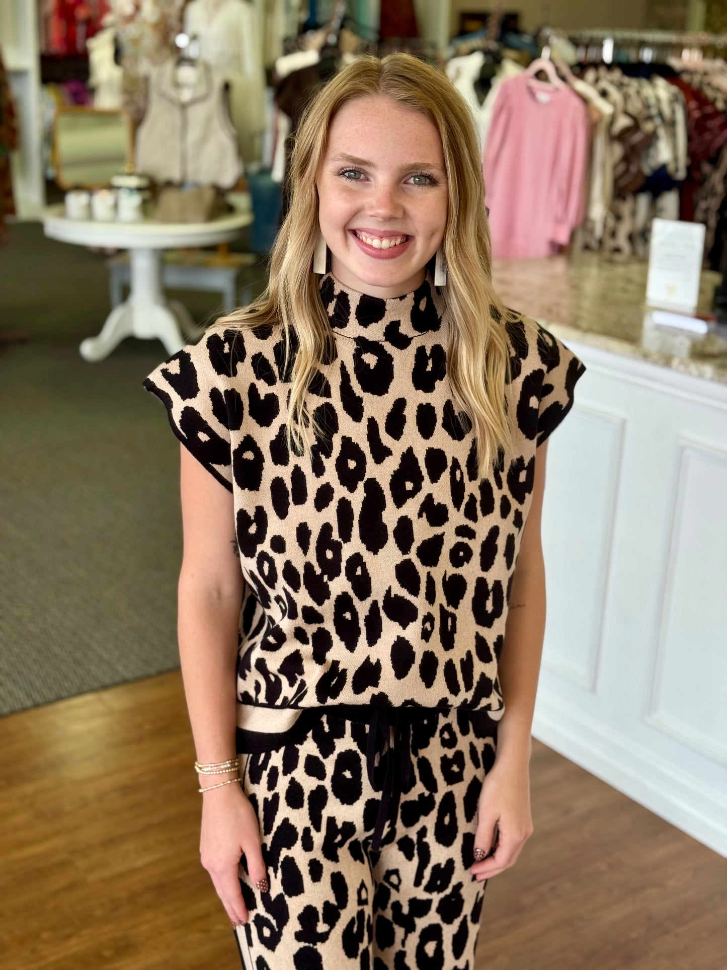 Linda Leopard Top