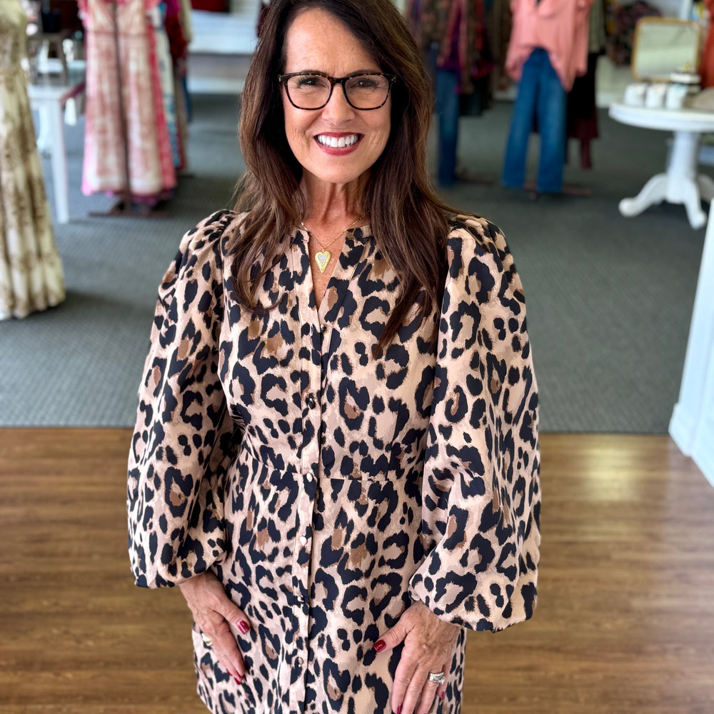 Athena Dress in Jaguar Print