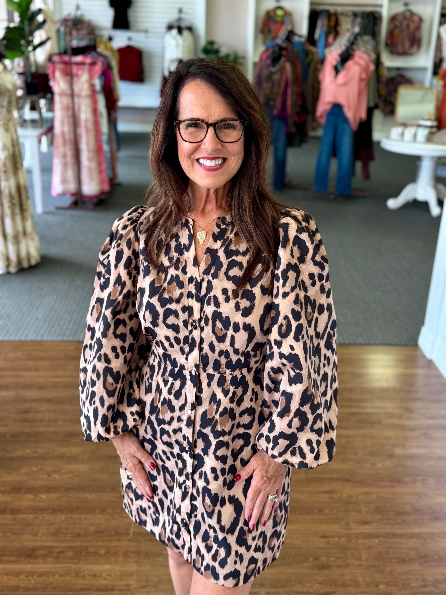 Athena Dress in Jaguar Print