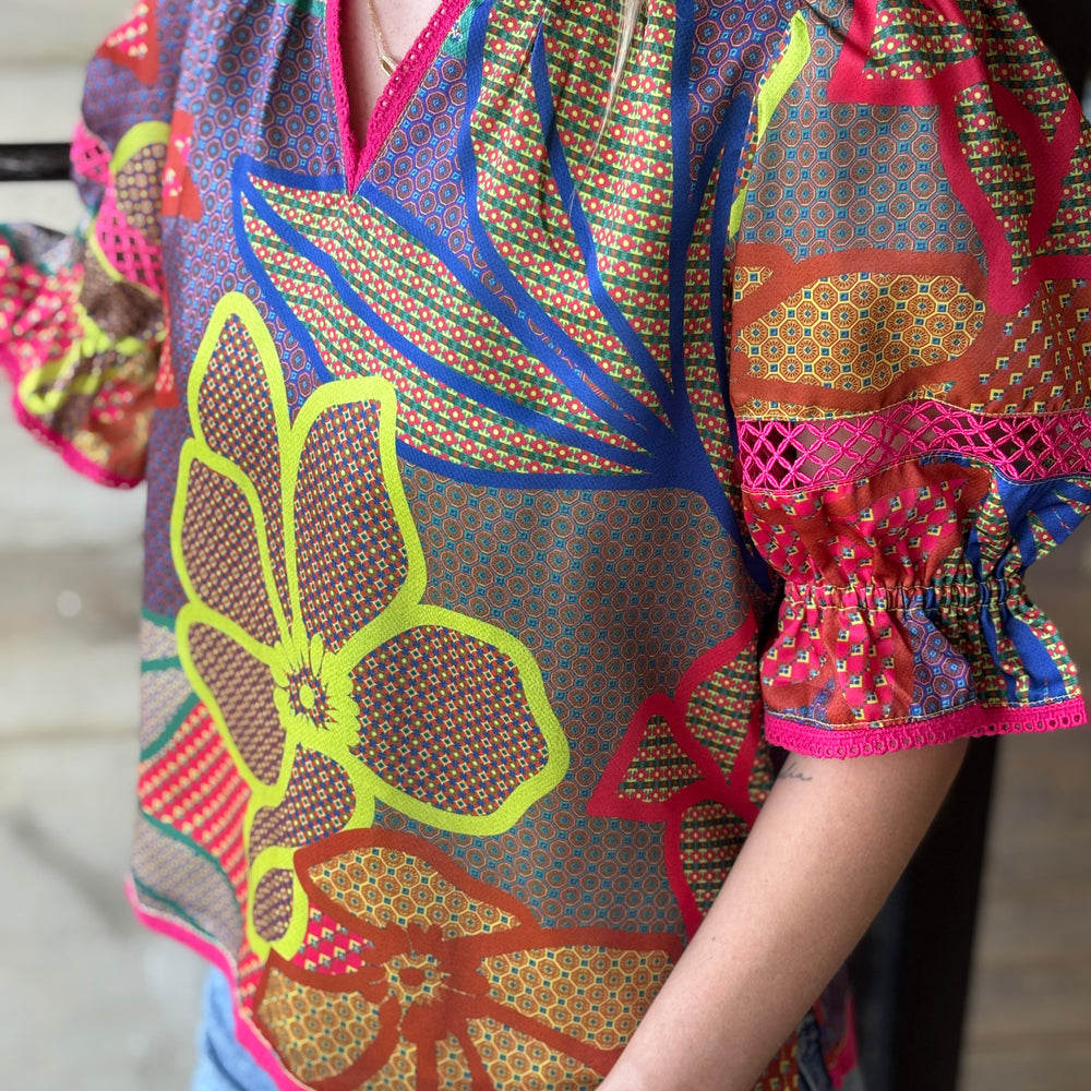 Lottie Geo Floral Top