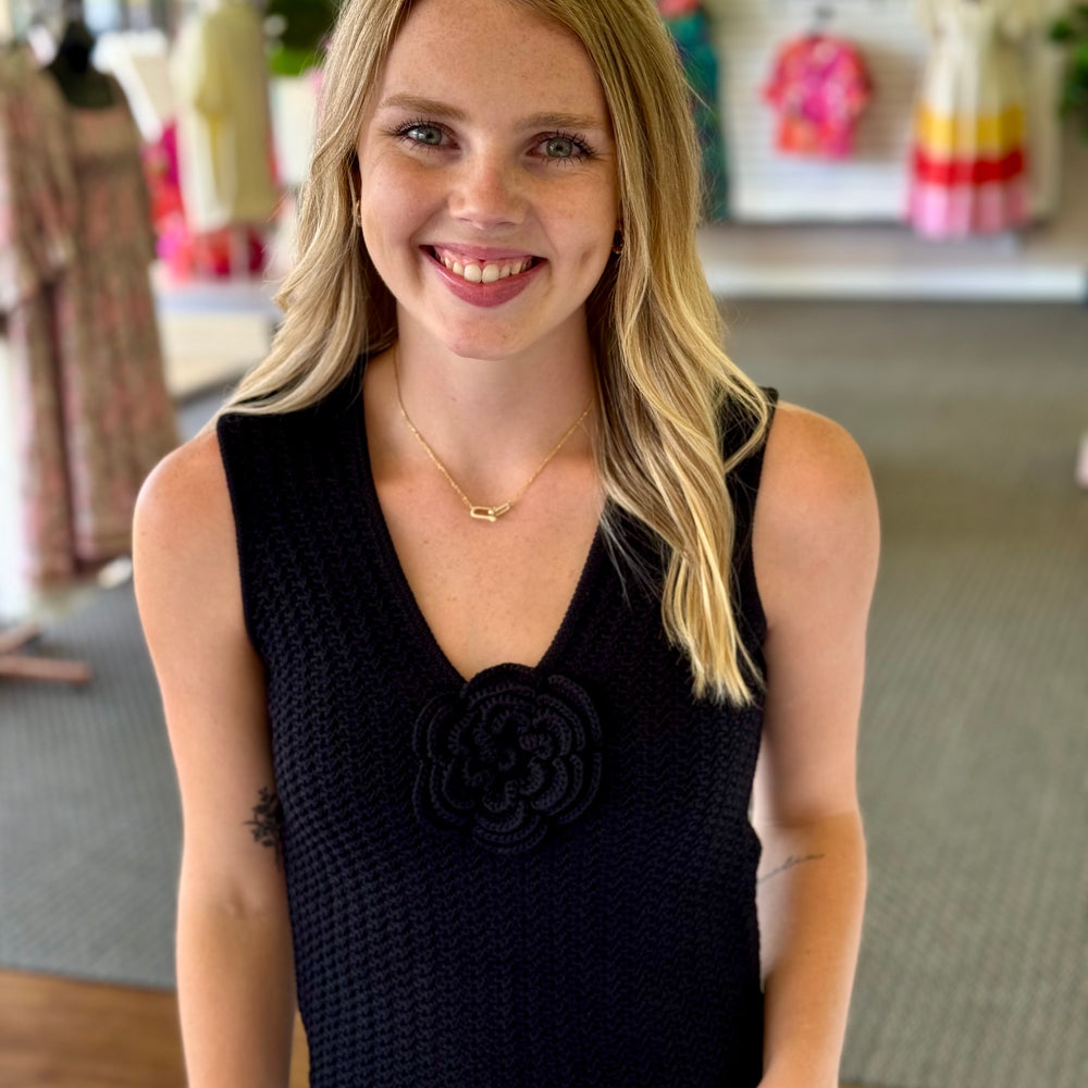 Nara Rosette Crochet Top