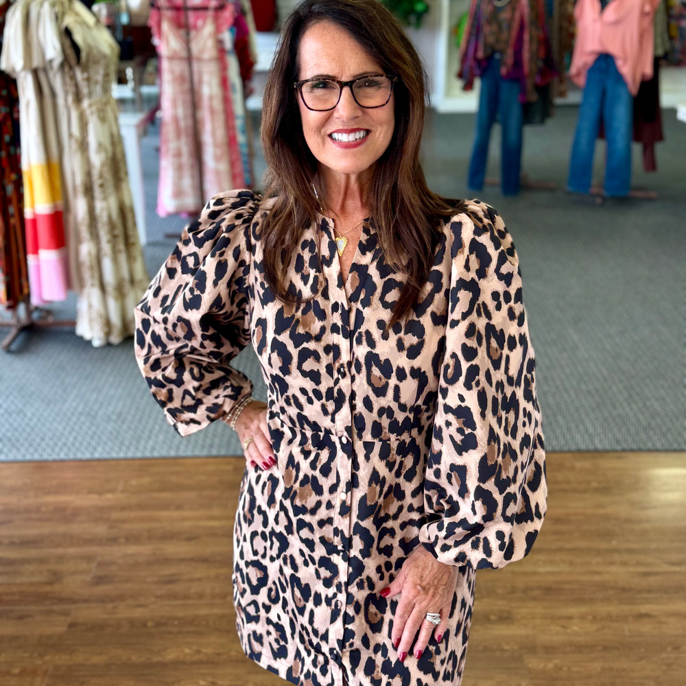 Athena Dress in Jaguar Print