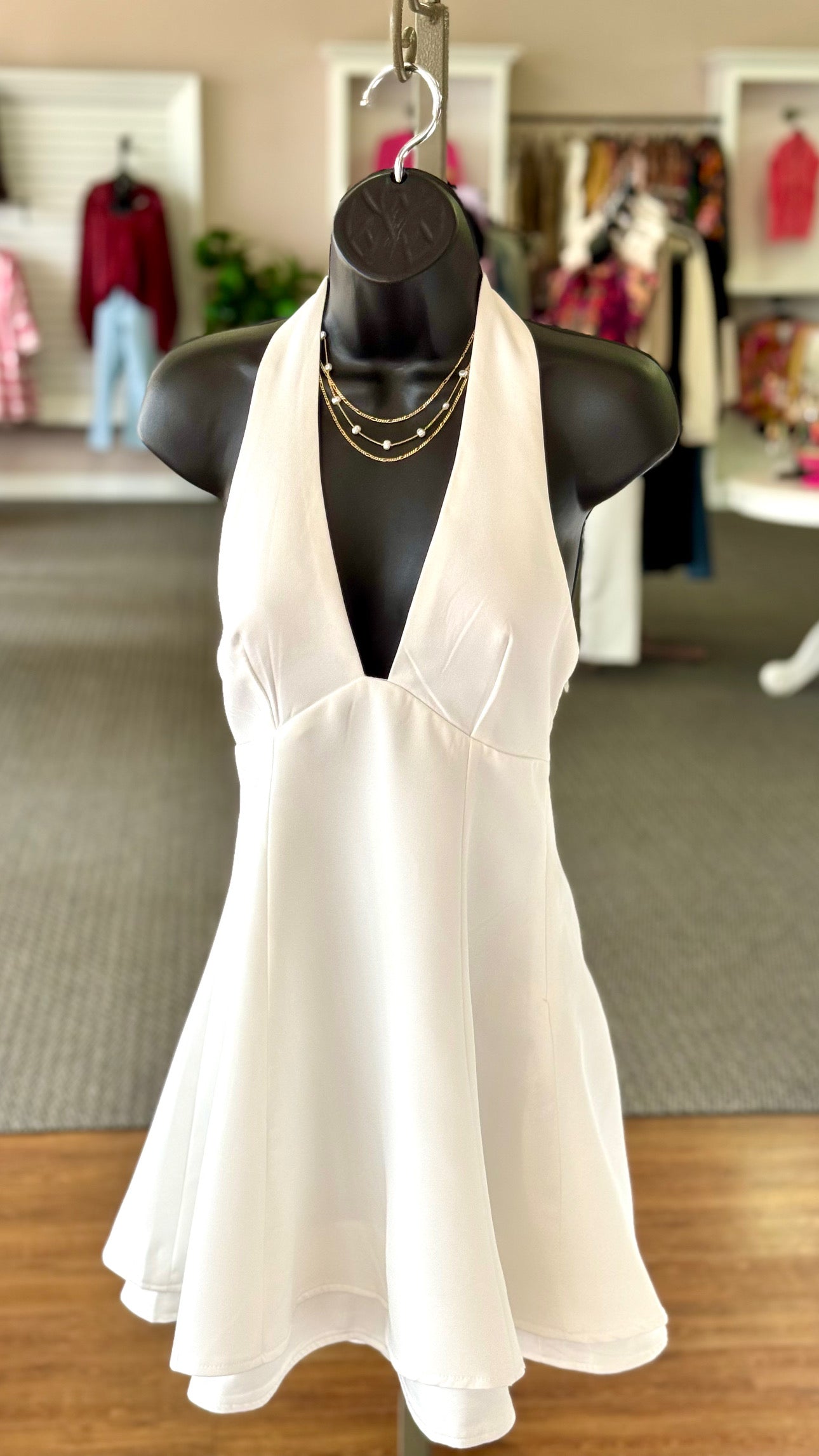 trendy halter dress Butter Yellow Fluttered Halter Neck Mini Dress - The Jasmine