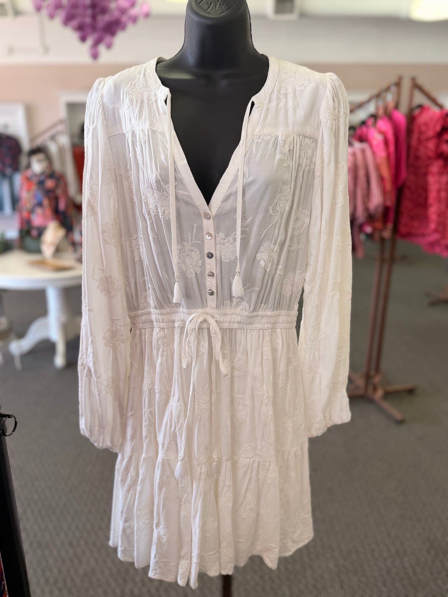 White Magnolia Mini Dress 🤍