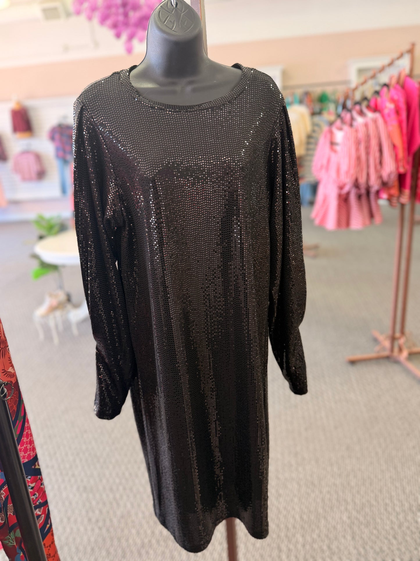 After Dark Sequin Midi Dress