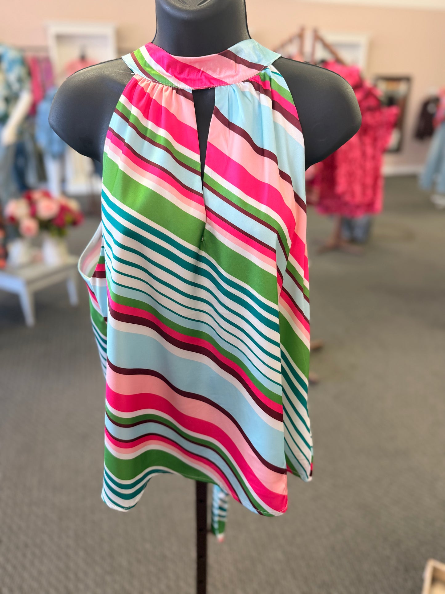 Maren Stripe Halter Top