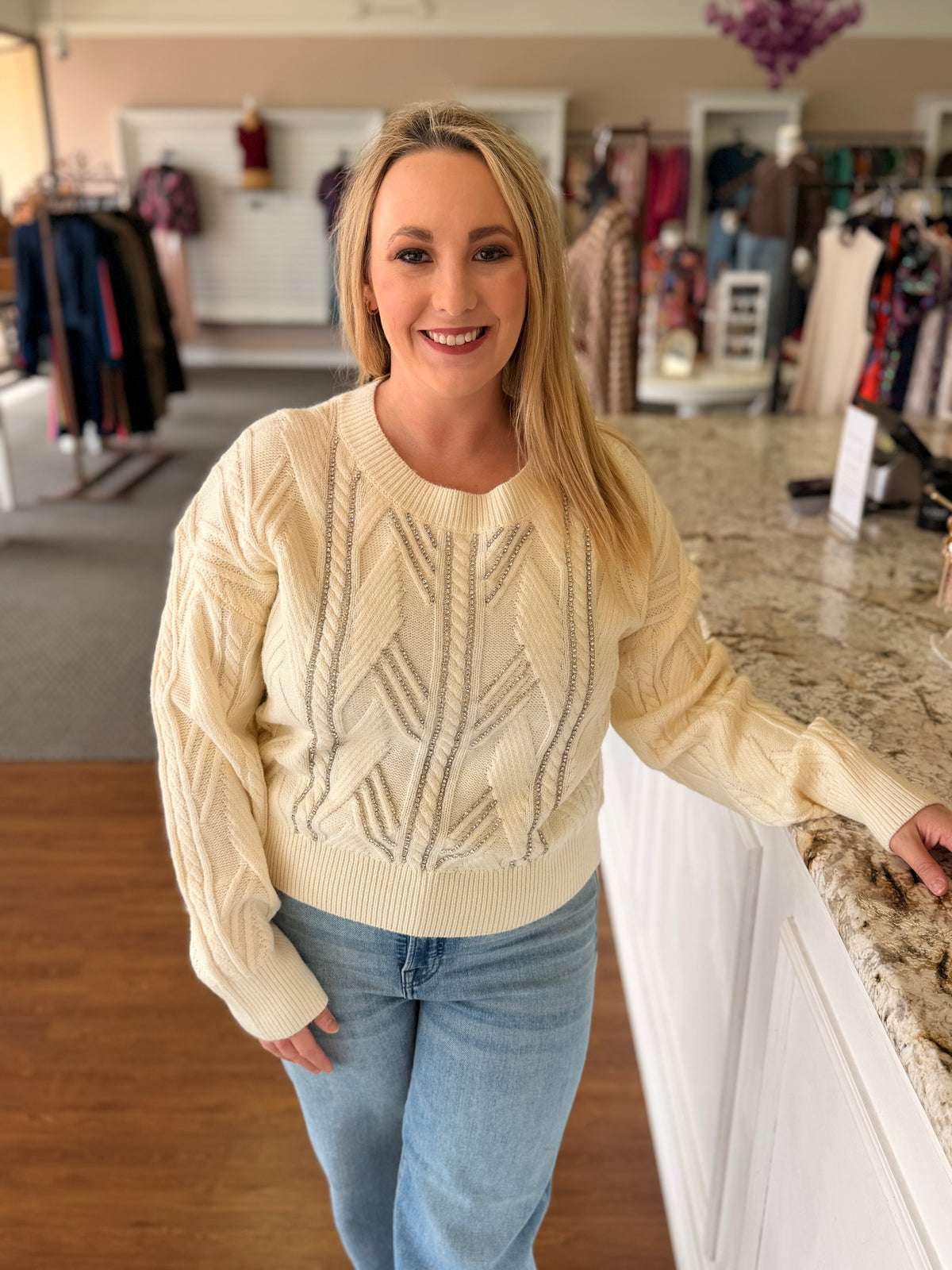Quinta Cream Sweater