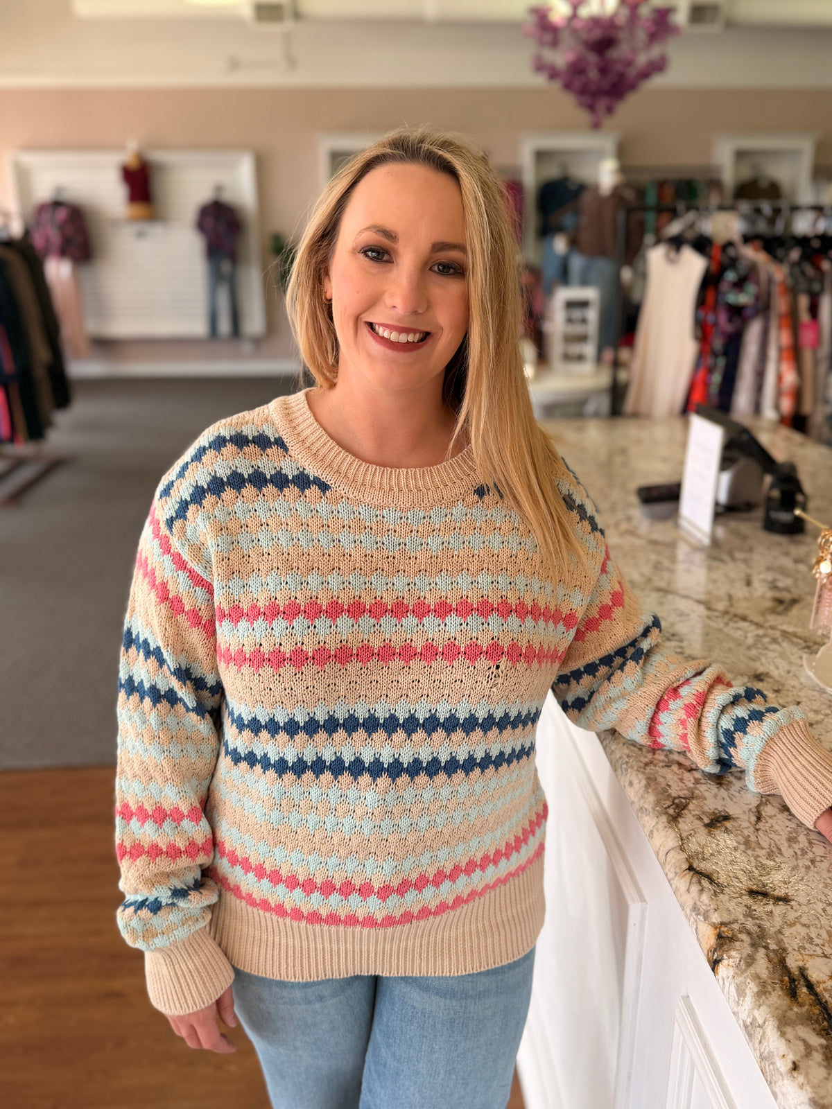 Jewel Multicolor Fair Isle Knit Sweater